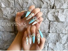 ハピナス(HAPPINAS)/水色レオパード