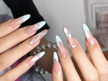 ダークハニー 池袋店(Dark Honey)/ツヤキラフレンチネイル