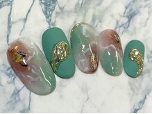 ビービーネイル(BB)/グリーンカラーニュアンス