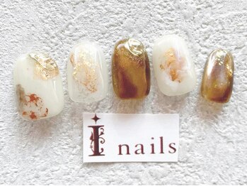 アイネイルズ 梅田店(I nails)/水彩ブラウンニュアンス￥9200