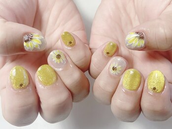 マハロネイル(Mahalo Nail)/持ち込みデザイン 手書きアート