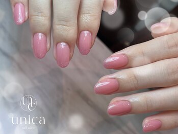 ユニカ(unica)/ピンク×オリジナルラメグラ