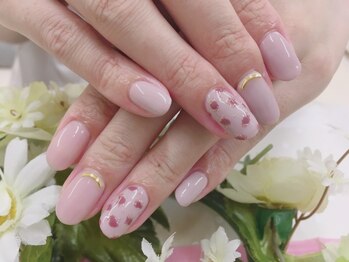 プルミエ ネイル(Premier Nail)/二本アート☆ラメヒョウ柄