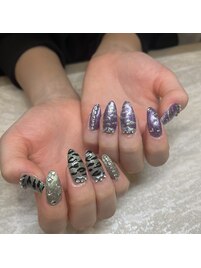 アニマル柄ネイル：sakura