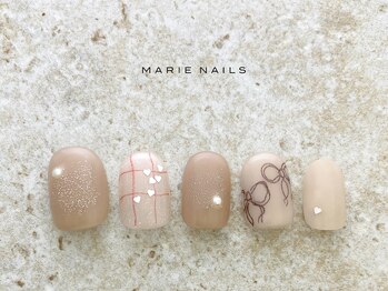 マリーネイルズ 心斎橋店(MARIE NAILS)/定額¥7,700 リボン 1023c