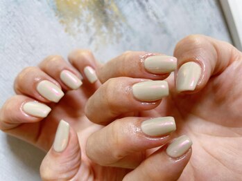 キキネイル たまプラーザ店(kikinail)/ベージュオーロラネイル