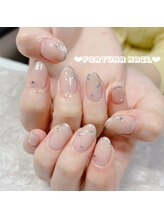 フォルトゥーナ 神田(Fortuna)/ラメフレンチネイル/神田ネイル