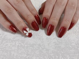 韓国パーツコース　リボンネイル