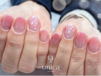 ユニカ(unica)/グラデ＋アートネイル