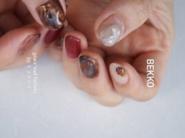 べっこうネイル/フィルイン