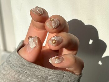 and w/Laque mini/*ニュアンスクリアネイル*