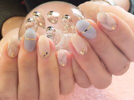 大理石風ネイル