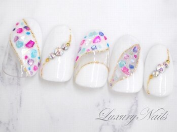 ラグジュアリー ネイルズ(Luxury Nails)/キラキラ*シースルーNail