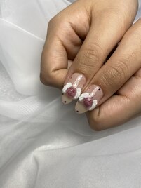 羽パーツ　ドット　ハート