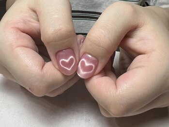 ハートマグネットネイル