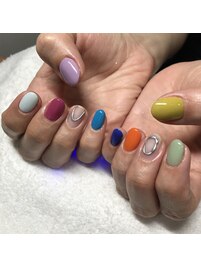 カラフルネイル☆早良区ネイル