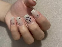 アイネイルズ 天神今泉店(I-nails)/【kanako.m】韓国風リボン