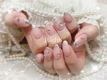 ネイルアンドまつげエクステ リッチエイト 原宿店(Rich8)/迷った時に◎ガラスフレンチ