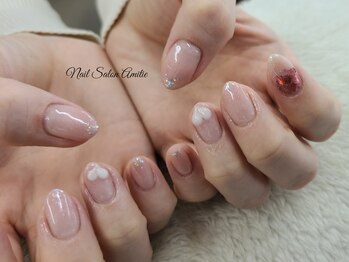 ネイルサロン アミティエ(Nail Salon Amitie)/グラデーション×ハート*↑施術