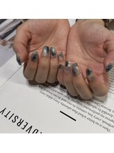 シアン(cyaan)/ネイビー×ニュアンスデザイン