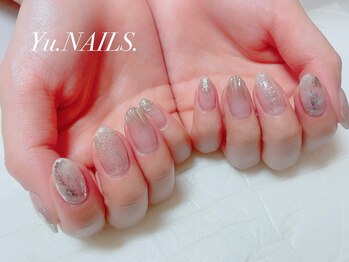 ユーネイルズ 恵比寿(Yu.NAILS.)/ミラー◎フィルムクリアネイル