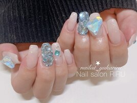 ブルーネイル/推し活ネイル