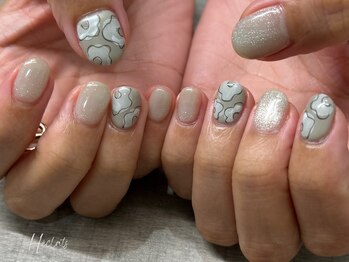 エクラス 銀座(Heclats)/手描き/フラワー/マグネット