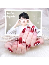 推し活☆立体イニシャルネイル