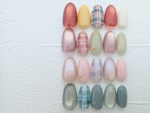 シキ(shiki)/春チェックネイル￥6800