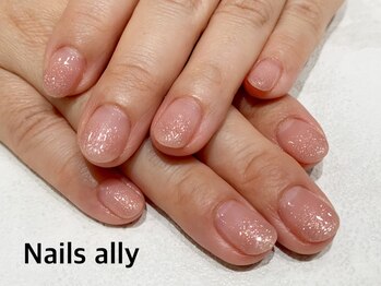 ネイルズアリー 立川店(Nails ally)/オフィスネイル×グラデ×シアー