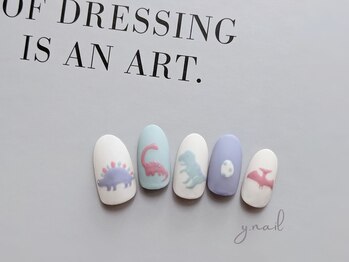 ワイネイル(Y.nail)/パステルの恐竜ネイル