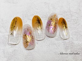 ニュアンス水彩ネイル
