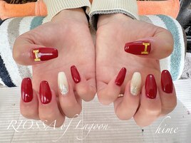 ボルドー×ラメグラ