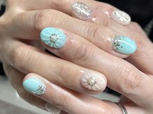 ブラン(Blanc)/ぷっくりフラワーネイル