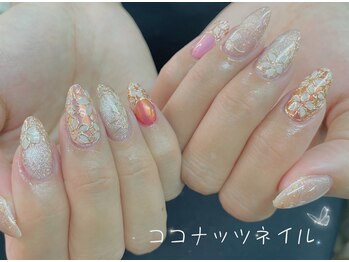 ココナッツネイル/花ネイル
