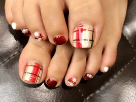 チェック×パール