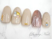 ラグジュアリー ネイルズ(Luxury Nails)/シンプル＊スタッズシェルNail