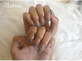 ワンカラーにフレンチ♪