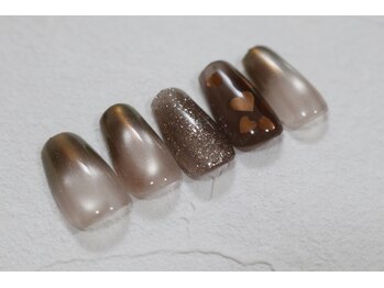 バレンタインネイル