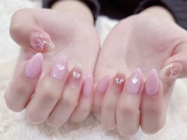 リボンチークネイル♪