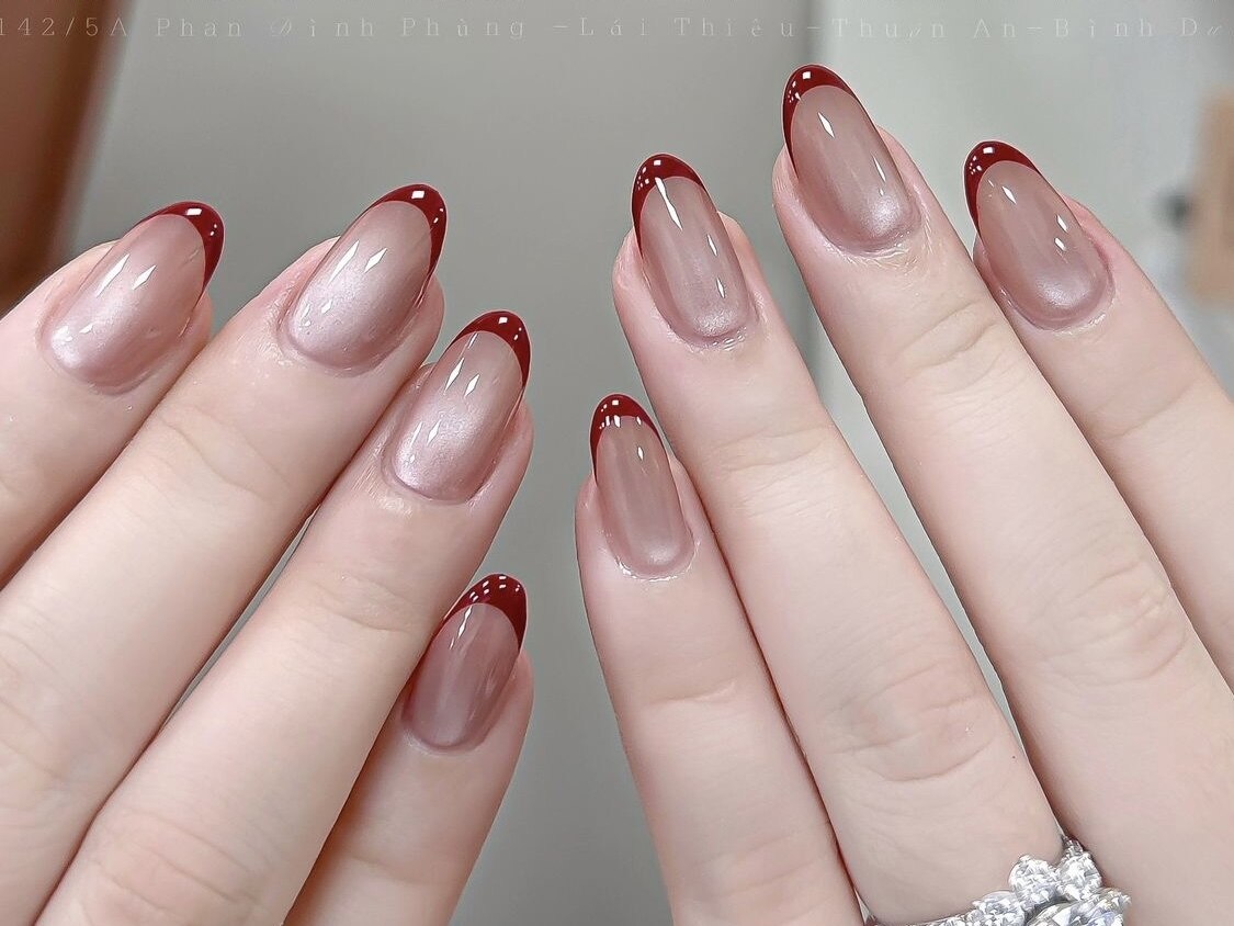 【着画あり】チェック柄　ブラウン　フレンチネイル　シンプル　可愛い　ワンカラー 着画あり】チェック柄 ブラウン フレンチネイル シンプル 可愛い