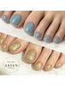 【フットネイル☆￥5,000→￥4,000】グリッターネイルワンカラー　60分