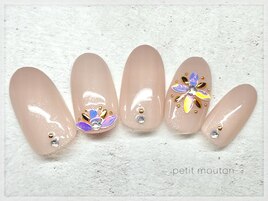 【ホログラムフラワーネイル】