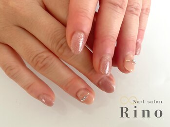 リノ 浦添店(Rino)/ジュエル×リングネイル×ピンク
