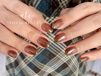 ブラウンフラッシュネイル