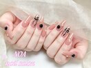 リボンネイル　シンプル