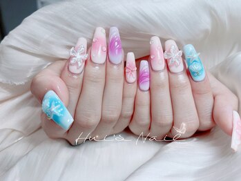 ヒュイズ ネイル(Hui‘s Nail)/夏貝殻デザインネイル
