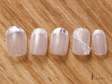 アイネイルズ 吉祥寺店(I nails)/キラキラガラスフレンチ[吉祥寺]