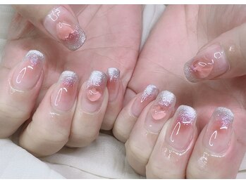 チーク×ハートネイル Chinami