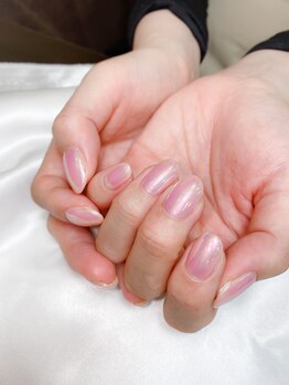 エクラ(eclat)/オーロラピンクミラーネイル☆